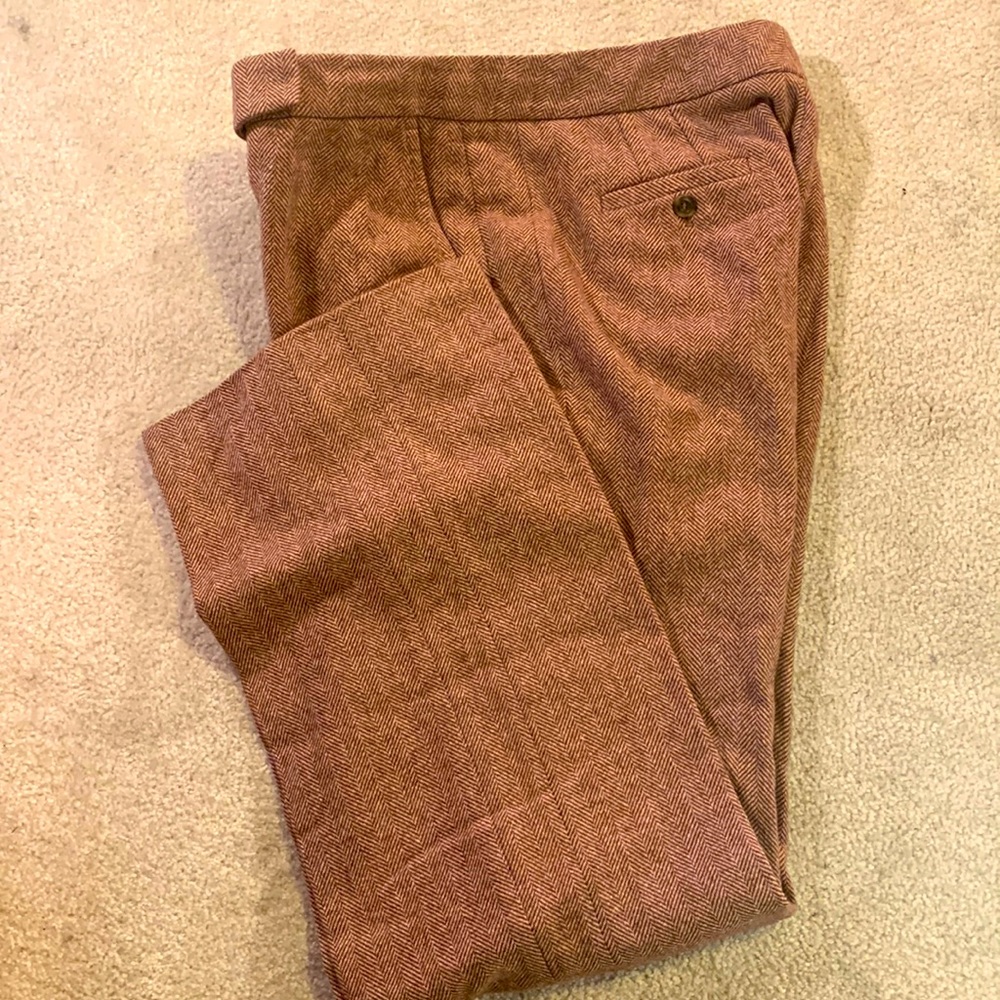 FACONNABLE Wool tailored trousers Burgundy